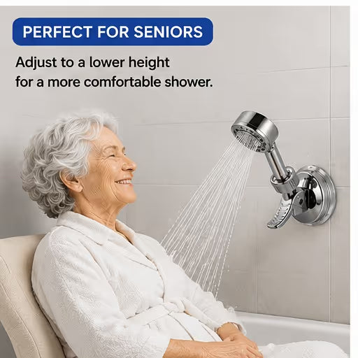Adjustable Suction Cup Shower Head Holder (No Drill)