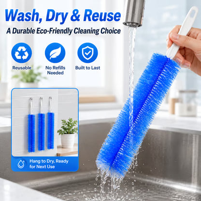 Bendable Microfiber Head, Reusable Dust Remover