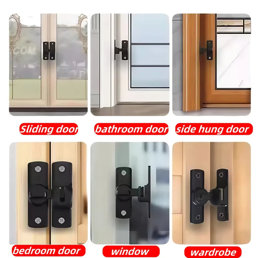 90/180° Degree Flip Barn Door Lock