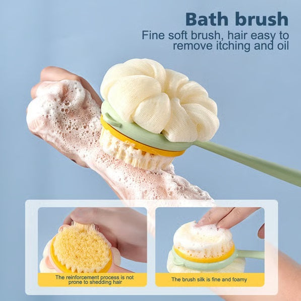 2-in-1 Bath Scrubber & Back Brush