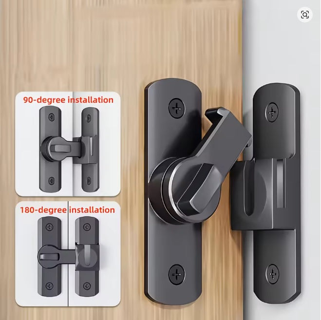 90/180° Degree Flip Barn Door Lock