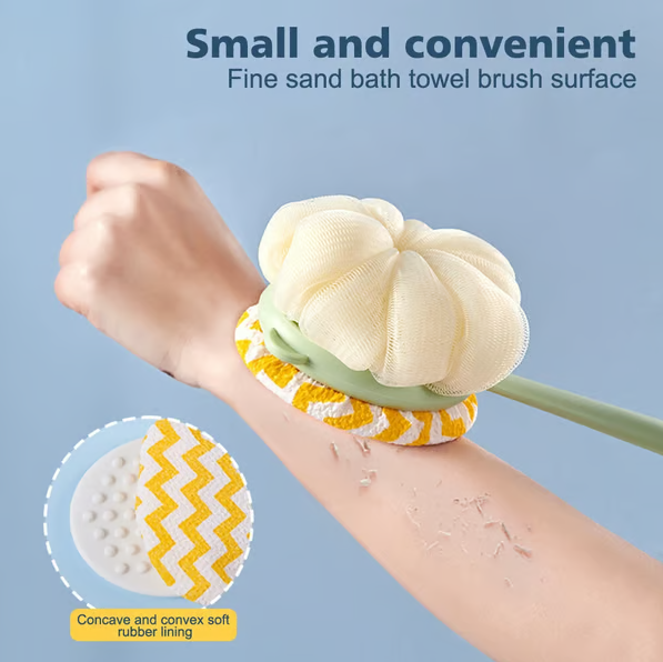 2-in-1 Bath Scrubber & Back Brush