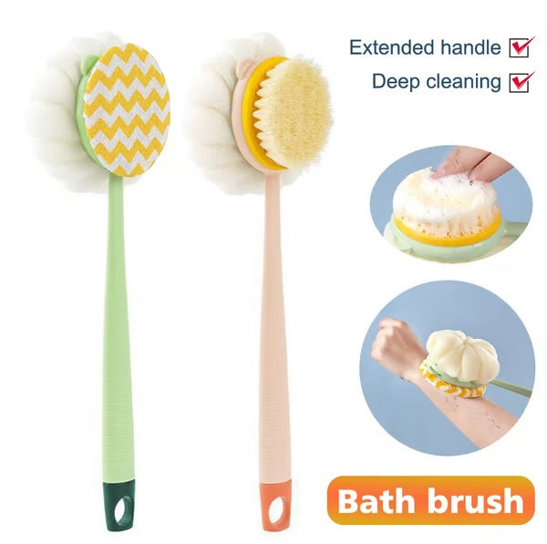 2-in-1 Bath Scrubber & Back Brush