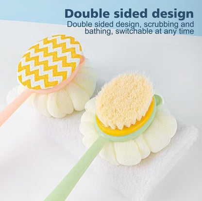 2-in-1 Bath Scrubber & Back Brush